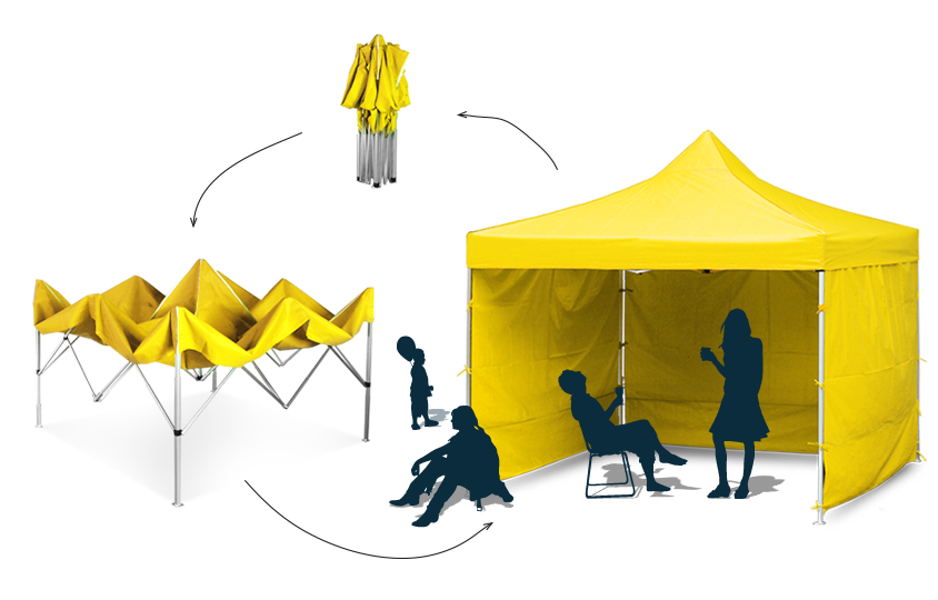 Gyorsan összecsukható party sátor Gyorsan összecsukható party sátor